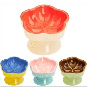 Pastel Pink and Blue Ceramic Pet Bowl